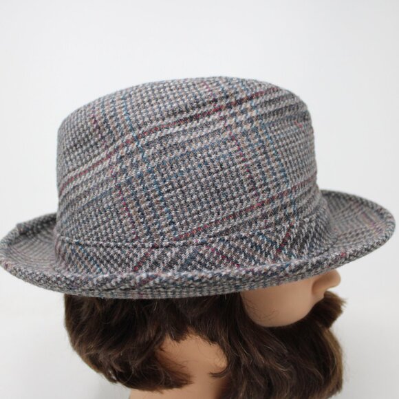 VTG Stetson Fedora Mens size 7 1/4 Gray & Red Wool Blend Classic Casual Hat Cap - Picture 4 of 12